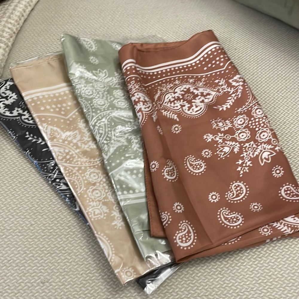 Silk satin handkerchief western scarves